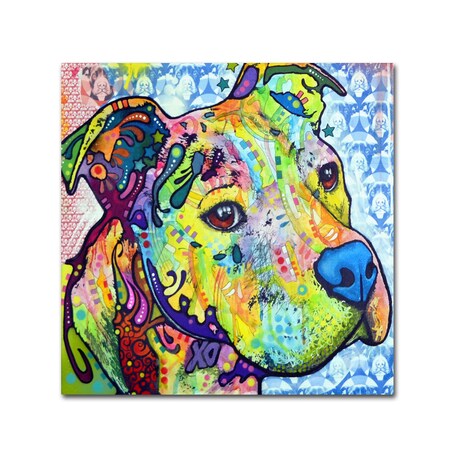 Trademark Fine Art Dean Russo 'Thoughtful Pitbull III' Canvas Art, 18x18 ALI0262-C1818GG